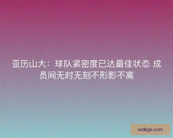 亚历山大：球队紧密度已达最佳状态 成员间无时无刻不形影不离