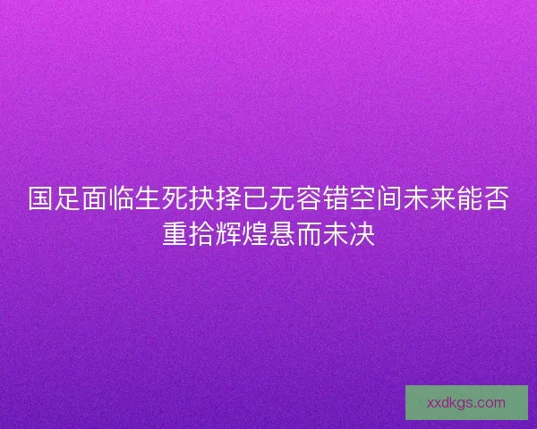 国足面临生死抉择已无容错空间未来能否重拾辉煌悬而未决
